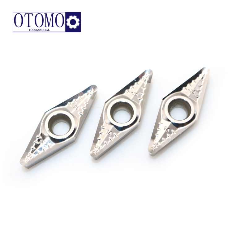 VCGT220516-AK alumīnija automašīnu riteņu virpošanai H01 volframa karbīda frēzēšanas ieliktņi alumīnija apdarei Korloy skaidu lauzējs